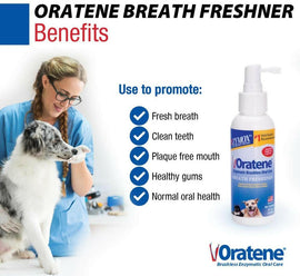 Zymox Oratene Enzyme Breath Freshener Spray for Dogs & Cats - Benefits