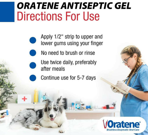 Zymox Oratene Brushless Enzyme Oral Gel for Dogs & Cats - Directions to Use
