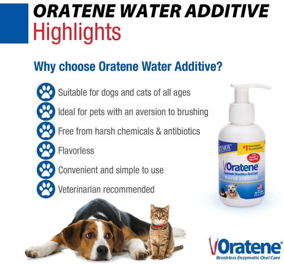 Zymox Oratene Enzymatic Water Additive Liquid for Dogs & Cats - Highlights