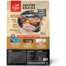 Orijen Amazing Grains dog food package on a white background