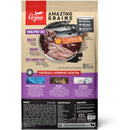 Orijen Amazing Grains dog food package on a white background