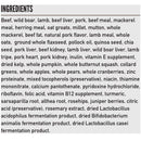 List of ingredients on a gray background
