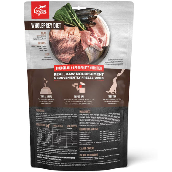 Orijen wholeprey diet package on a white background
