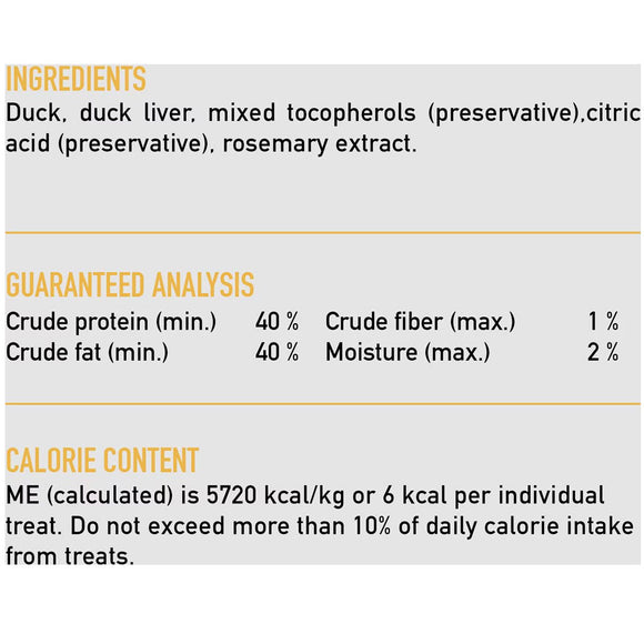 ORIJEN Free Run Duck Grain-Free High-Protein Freeze Dried Dog Treats, 3.25-oz bag