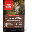 Orijen Regional Red cat food package with a cat on a branch