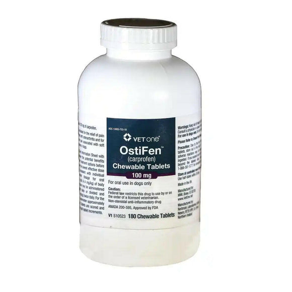 OstiFen (Carprofen) Chewable Tablets for Dogs - 100mg - 180 Chewable Tablets - Pet Medicine 1