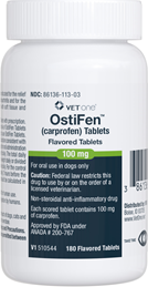 OstiFen (Carprofen) Flavored Tablets for Dogs - 100mg / 1 tablet - Pet Medicine 1