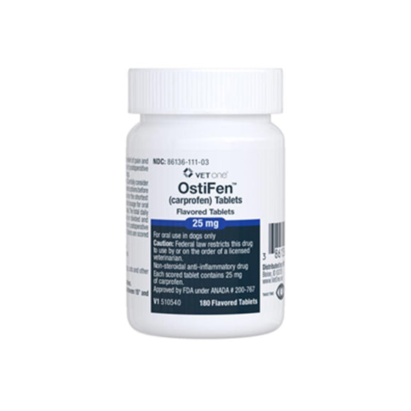 OstiFen (Carprofen) Flavored Tablets for Dogs - 25-mg / 1 tablet - Pet Medicine 2