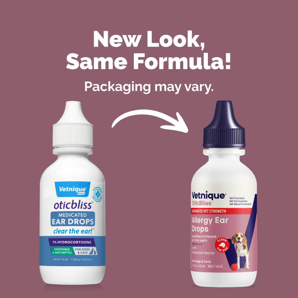 Vetnique Oticbliss Advanced Allergy Ear Drops for Dogs & Cats