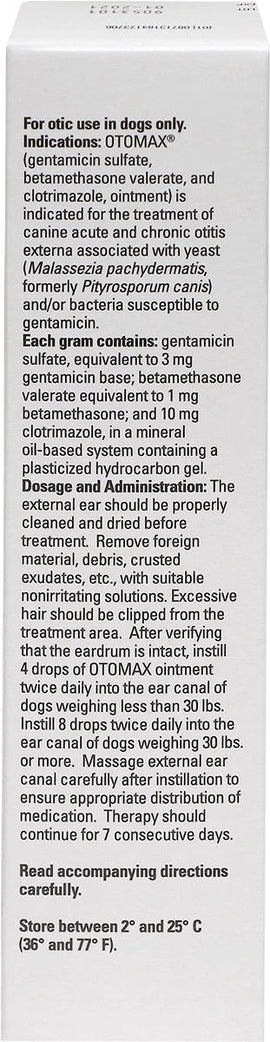 Otomax (Gentamicin / Betamethasone / Clotrimazole) Otic Ointment for Dogs - Pet Medicine 2