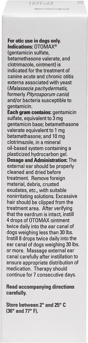 Otomax (Gentamicin / Betamethasone / Clotrimazole) Otic Ointment for Dogs - Pet Medicine 2