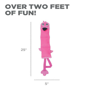 Outward Hound Fire Biterz Flamingo Plush Interactive Dog Toy (Large)