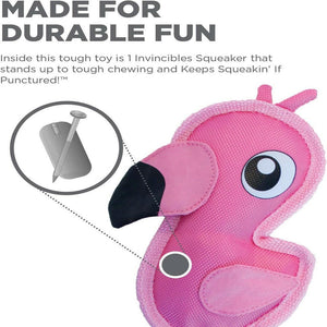 Outward Hound Fire Biterz Flamingo Pink (Small) Dog Toy
