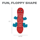 Outward Hound Fire Biterz Lizard 2 Squeaker Red Dog Toy (Medium)