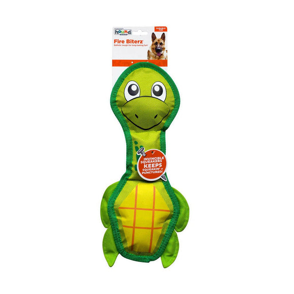 Outward Hound Fire Biterz Sea Turtle Green Dog Toy (Medium)