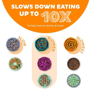 Outward Hound Fun Feeder Orange Swirl Dog Bowl Feeder (Medium)