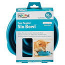 Outward Hound Fun Feeder Slo Bowl Slow Feeder Dog Bowl Turquoise Drop - Mini/Medium (2 cups) - Bowls & Feeders 8