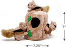 Outward Hound Hide-A-Squirrel Squeaky Brown Dog Toy - Jumbo - Plush Dog Toys 11