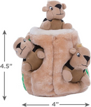 Outward Hound Hide-A-Squirrel Squeaky Brown Dog Toy - Junior - Plush Dog Toys 12