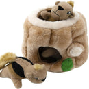 Outward Hound Hide-A-Squirrel Squeaky Brown Dog Toy (Medium)