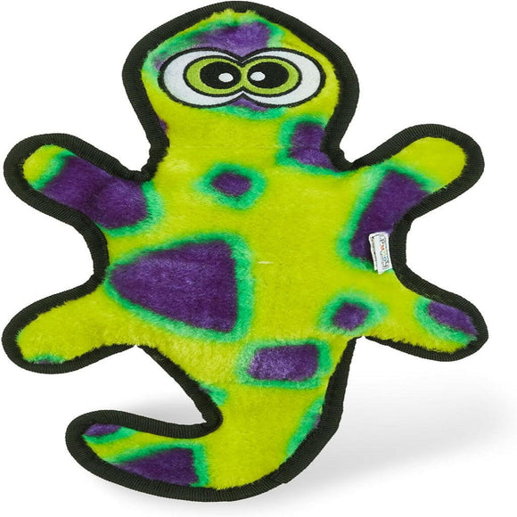 Outward Hound Invincible Gecko 2 Stuffingless Durable Squeaker Dog Toy Medium - Yellow/Green - Plush Dog Toys 1