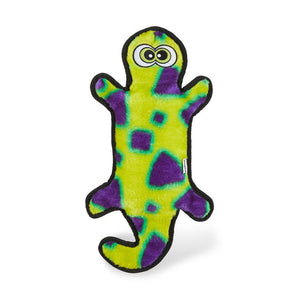 Outward Hound Invincible Gecko 4 Stuffingless Durable Squeaker Dog Toy Large - Yellow/Green - Plush Dog Toys 2