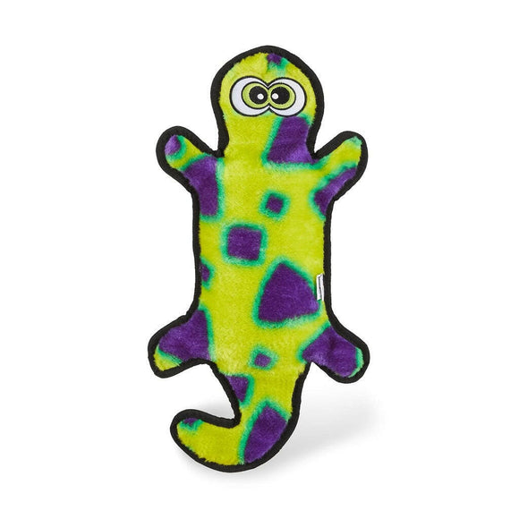 Outward Hound Invincible Gecko 4 Stuffingless Durable Squeaker Dog Toy Large - Yellow/Green - Plush Dog Toys 2