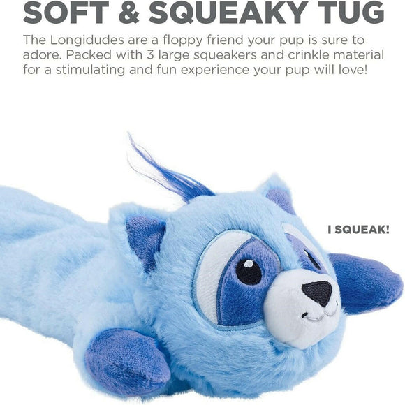 Outward Hound Longidudes Raccoon Plush & Squeaky Tug Toy For Dog