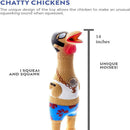Outward Hound Squawkers Earl Latex Rubber Chicken Interactive Toy For Dog (Large)