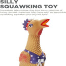 Outward Hound Squawkers Henrietta Latex Rubber Chicken Interactive Toy For Dog (Large)