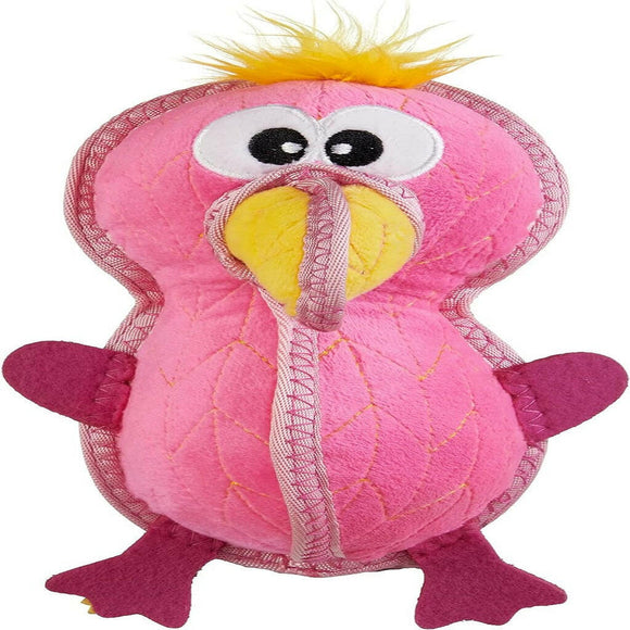Outward Hound Xtreme Seamz Squeaky Durable Toy For Dogs - Flamingo - Plush Dog Toys 8