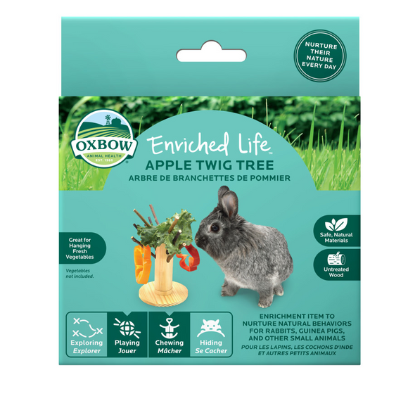 Oxbow Animal Health Enriched Life Small Animal Apple Twig Tree Treat Hanger - Small Animal Toys 1