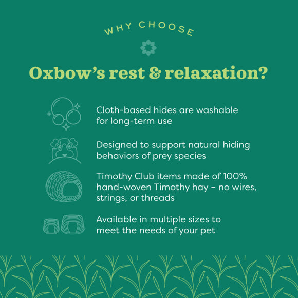 Oxbow Safe Oxbow Timothy Club Bungalow – Safe, Edible Hideaway for Small Pets