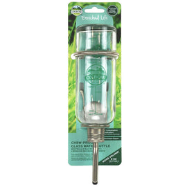 Oxbow Chew Proof Glass Water Bottle with Holder for Small Animals