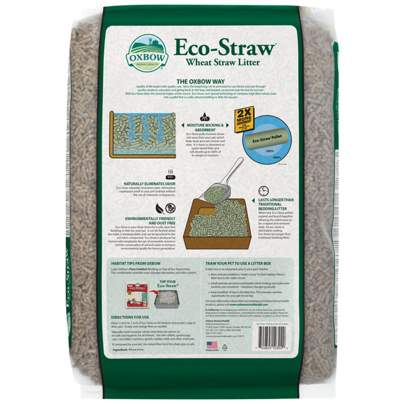 Oxbow Eco Straw Pelleted Wheat Straw Litter For Small Animals (20 lb) - Small Pet Food 2