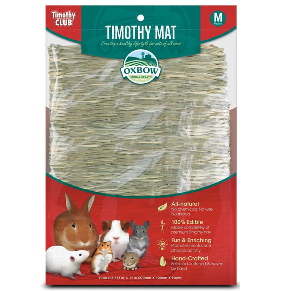 Oxbow Timothy Club Timothy Hay Small Animal Mat - Medium - Small Animal Habitat Accessories 1
