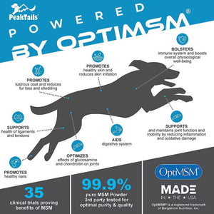 PeakTails Joint Support For Dogs MSM Powder Chicken Flavor