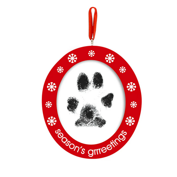 Pearhead Pawprints Double Sided Photo Ornament Holiday Keepsake for Pets & Owners - Clothing & Accessories 1