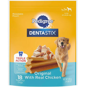 Pedigree Dentastix Large Original Chicken Flavor Dental Dog Treats 18 count