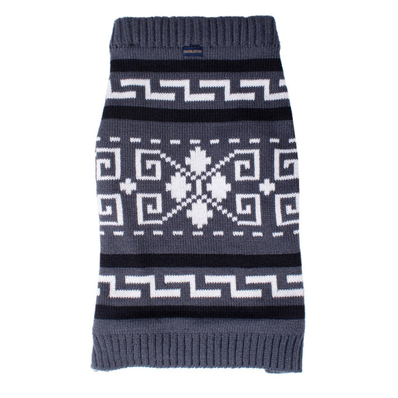 Pendleton Knitted Sweater for Dogs & Cats - Westerley Grey / X-Small - Dog Clothing & Apparel 1