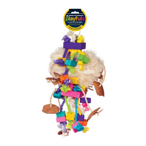 Pervue Pet Bodacious Bites Tough Puff Bird Toy