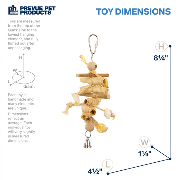 Pervue Pet Naturals Princess Bird Toy - Bird Cage Accessories 3