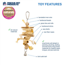 Pervue Pet Naturals Princess Bird Toy - Bird Cage Accessories 2