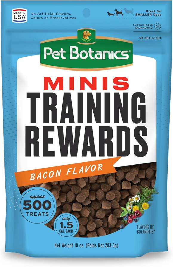 Pet Botanics Training Rewards Mini Soft & Chewy Bacon Flavor Dog Treats - 10-oz - Dog Training & Behavior 1
