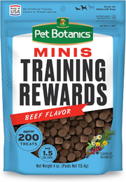 Pet Botanics Training Rewards Mini Soft & Chewy Beef Flavor Dog Treats - 4 oz - Dog Training & Behavior 1