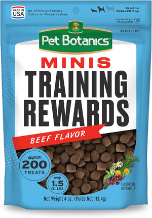 Pet Botanics Training Rewards Mini Soft & Chewy Beef Flavor Dog Treats - 4 oz - Dog Training & Behavior 1