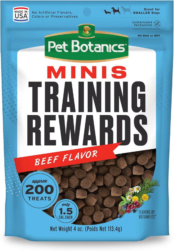 Pet Botanics Training Rewards Mini Soft & Chewy Beef Flavor Dog Treats - 4 oz - Dog Training & Behavior 1