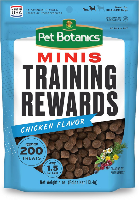 Pet Botanics Training Rewards Mini Soft & Chewy Chicken Flavor Dog Treats - 4 oz - Dog Training & Behavior 1