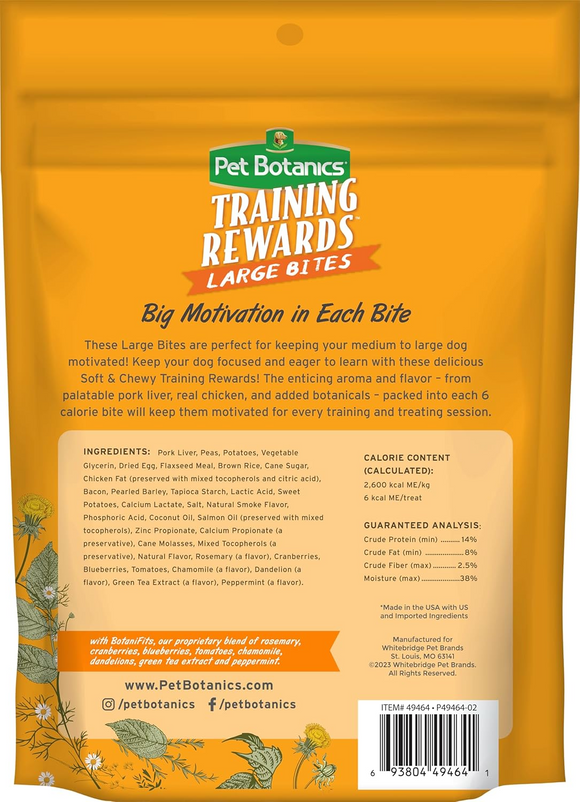 Pet Botanics Training Rewards Soft & Chewy Chicken Flavor Large Bites (20 oz) - Training Dog Treats 2