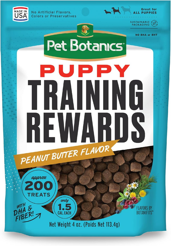Pet Botanics Training Rewards Soft & Chewy Peanut Butter Puppy Bites (4 oz) - Training Dog Treats 1